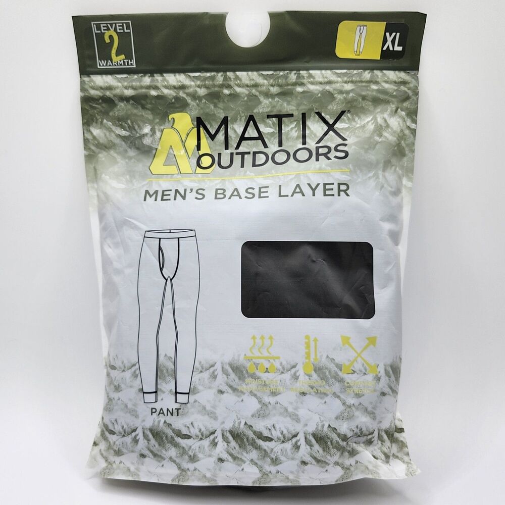 Matix Outdoors - Men's Base Layer Pant (XL, Black)
